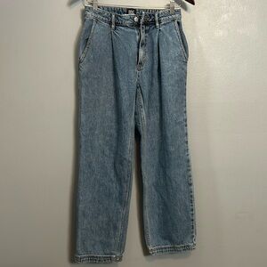 BDG Jeans Womens Roomy Straight High Rise Front Pleats Relax OB973495 UO size 24